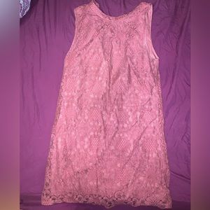 Mauve Crochet Lace Dress